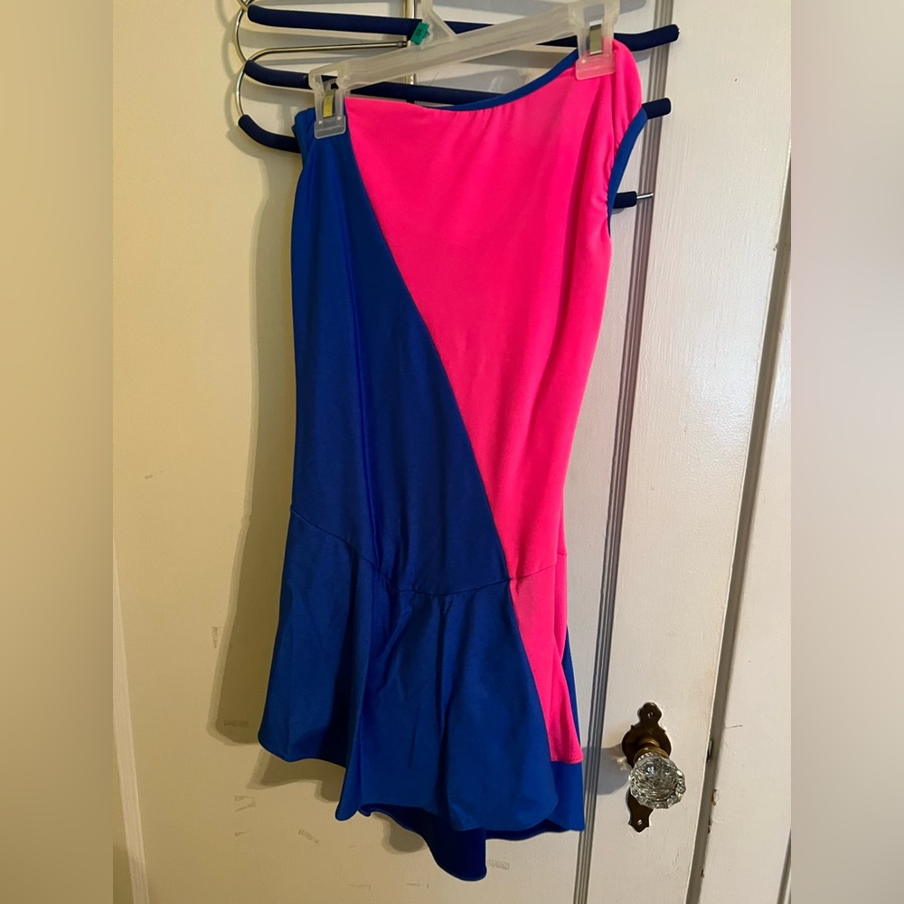 Lucky S Pink/Blue Figure Skating Practice dress